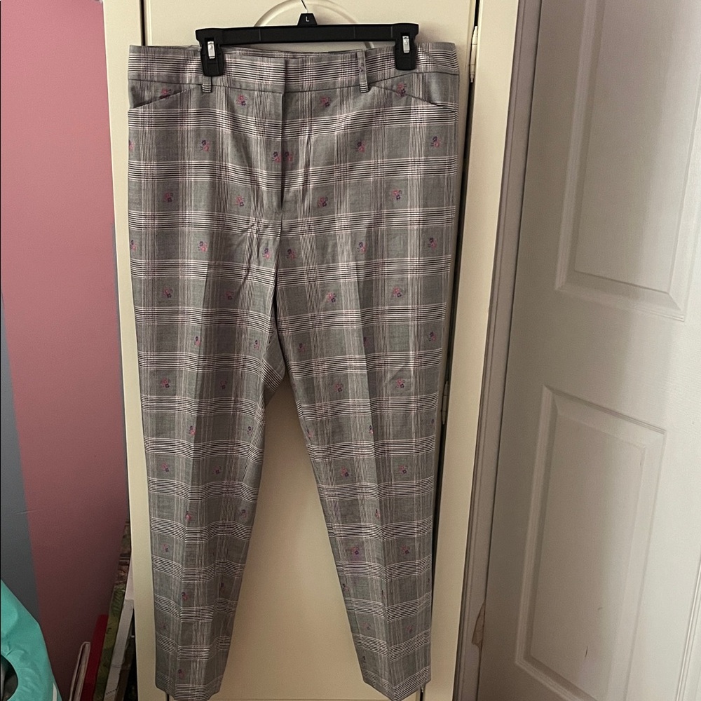 Brooks Brothers Women's Gray Plaid Trousers